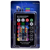 Светодиодная лампа W5W T10 – 8 COB RGB 4Вт с пультом Многоцветные (Комплект)