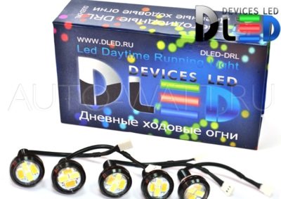 Дневные ходовые огни DRL-5 x 2 (с поворотом) SMD5630 16W