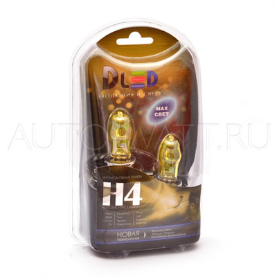 Газонаполненные лампы H4 DLED Evolution Yellow 2300K 24V