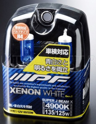 Газонаполненные лампы H4 - IPF XENON WHITE SUPER J BEAM 4900K