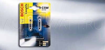 Лампа галогенная C5W 36M - Bosch 12V 5W