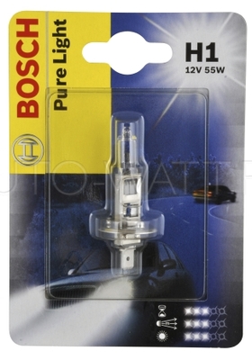 Лампа галогенная H1 - Bosch Pure Light 55W