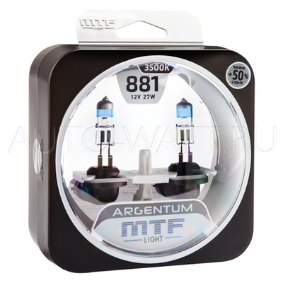 Лампа галогенная H27 881 - MTF Argentum + 50% 12V 27W 3500K