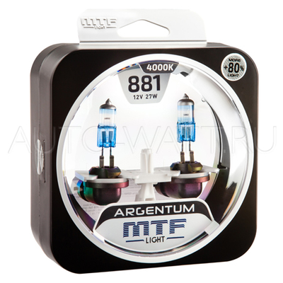 Лампа галогенная H27 881 - MTF Argentum + 80% 12V 27W 4000K
