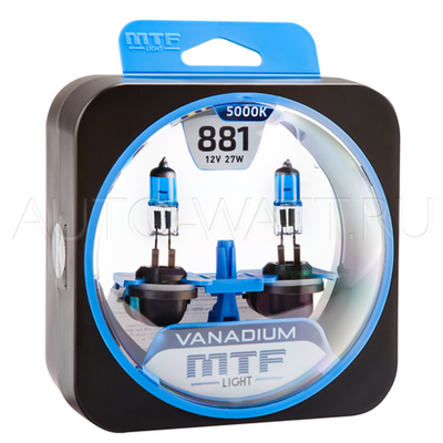 Лампа галогенная H27 881 - MTF Vanadium 12V 27W 5000K