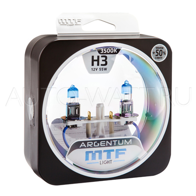 Лампа галогенная H3 - MTF Argentum + 50% 12V 55W 3500K