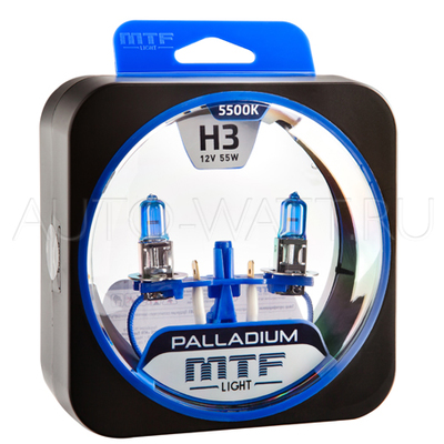 Лампа галогенная H3 - MTF Palladium 12V 55W 5500K
