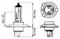 Лампа галогенная H4 - Bosch Plus 60% Plus Life 12V 55/60W
