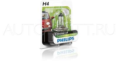 Лампа галогенная H4 - PHILIPS LongLife Eco 12V 60/55W 3000K