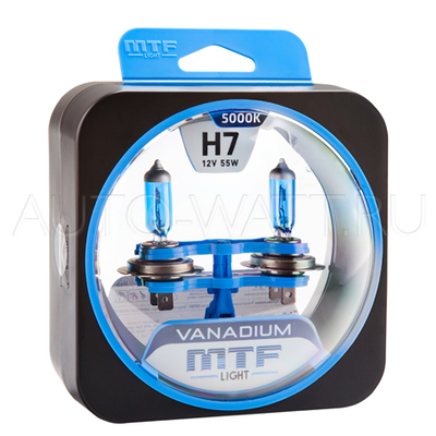 Лампа галогенная H7 - MTF Vanadium 12V 55W 5000K