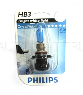 Лампа галогенная HB3 9005 - PHILIPS Crystal Vision 12V 65W 4300K