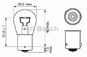 Лампа галогенная PY21W 1156 - Bosch 12V 21W Жёлтая