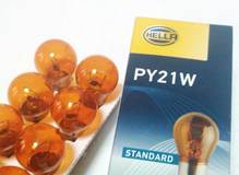 Лампа галогенная PY21W - Hella 21W 12V