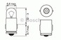 Лампа галогенная T4W BA9s - Bosch 12V 2W