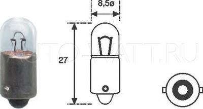 Лампа галогенная T4W BA9s - Bosch 12V 2W