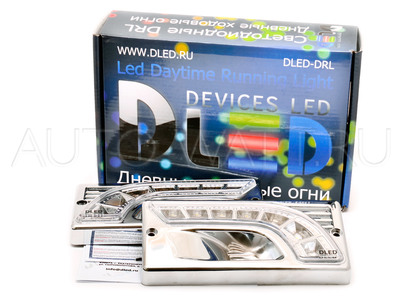 Штатные дневные ходовые огни ВАЗ 2110-2115 в ПТФ DLed DRL-144 S-Flux 2x1.5w