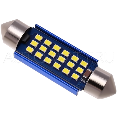 Светодиодная лампа C10W 41 мм - Max-Hill 18Led 6Вт Обманка Белая