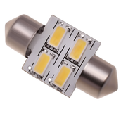Светодиодная лампа C5W 31 мм - 4 SMD5630 2Вт Белая