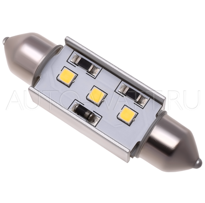 Светодиодная лампа C5W 31 мм - Max-Samsung Chip 3Led Обманка 3Вт Белая
