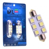Светодиодная лампа C5W 36 мм - 6 SMD5050 1.44Вт Синяя