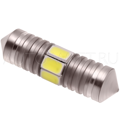 Светодиодная лампа C5W 36 мм - SMD5730 7Led + Обманка 3Вт Белая