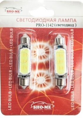 Светодиодная лампа C10W 41мм - SHO-ME C10W - PRO 1142 - 3W Белая