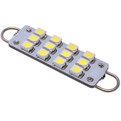 Светодиодная лампа C10W 45 мм - 12 SMD3528 4Вт Белая