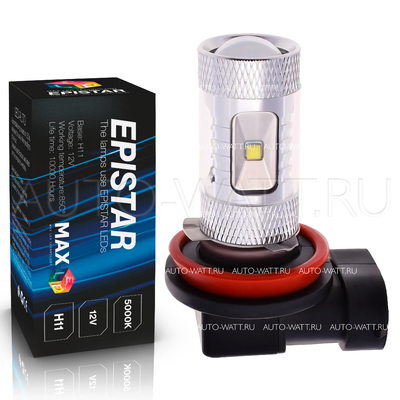 Светодиодная лампа H11 - 6 Epistar Линза 30Вт