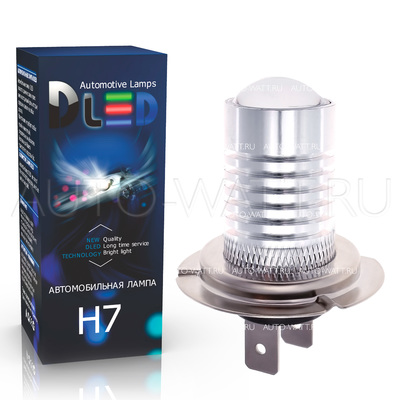 Светодиодная лампа H7 - 1 CREE 30Вт Линза (1шт.)