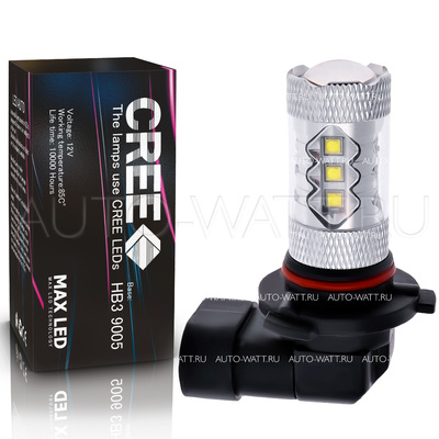 Светодиодная лампа HB3 9005 - 16 CREE Линза 80Вт