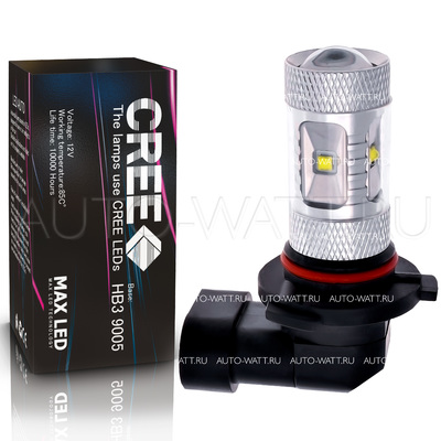 Светодиодная лампа HB3 9005 - 6 CREE Линза 30Вт