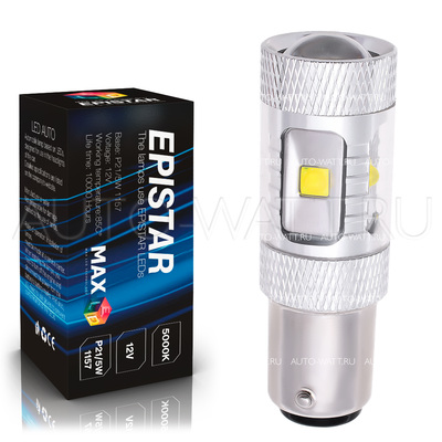 Светодиодная лампа P21/5W 1157 - 6 Epistar Линза 30Вт