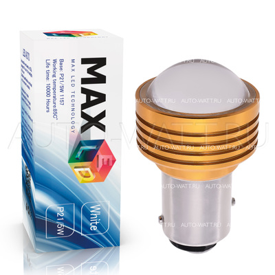Светодиодная лампа P21/5W 1157 - 1 High-Power 5Вт + Линза Белая