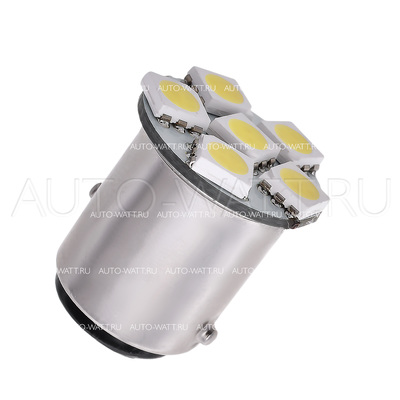 Светодиодная лампа P21/5W 1157 - 6 SMD5050 Compact 1.44Вт Белая