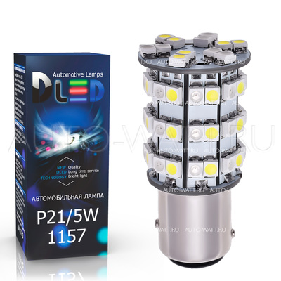 Светодиодная лампа P21/5W 1157 - 60 SMD3528 6Вт Белый-Жёлтый