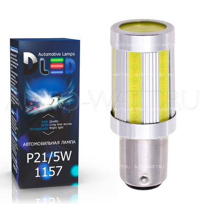 Светодиодная лампа P21/5W 1157 - 7 COB 24Вт Белый