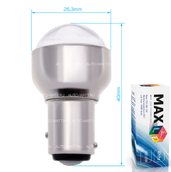 Светодиодная лампа P21W 1156 - 1 High-Power 2Вт + Линза Белая
