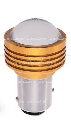 Светодиодная лампа P21W 1156 - 1 High-Power 5Вт + Линза Жёлтая