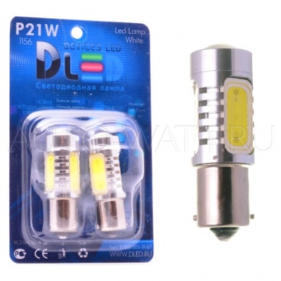 Светодиодная лампа P21W 1156 - 4 High-Power 6Вт Красная
