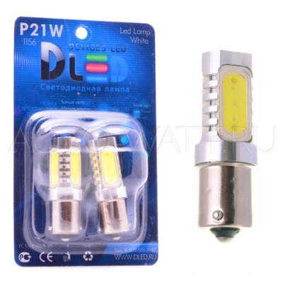 Светодиодная лампа P21W 1156 - 5 High-Power 7.5Вт Белая