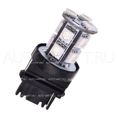 Светодиодная лампа P27W 3156 - 13 SMD5050 3.12Вт Красная