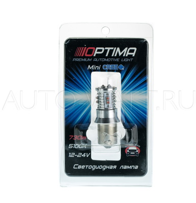 Светодиодная лампа PY21W 1156 - Optima Premium MINI CREE XB-D CAN YELLOW Жёлтая