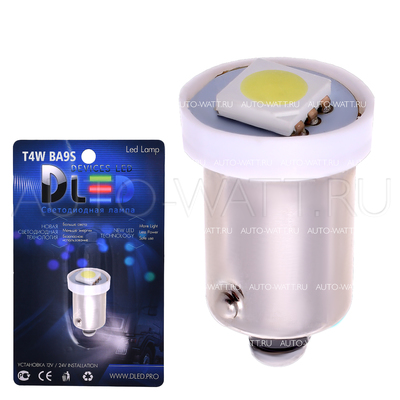 Светодиодная лампа T4W BA9S - 1 SMD5050 0.24Вт Белая