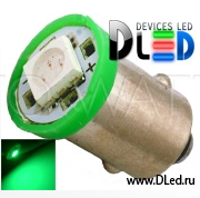 Светодиодная лампа T4W BA9S - 1 SMD5050 0.24Вт Зелёная