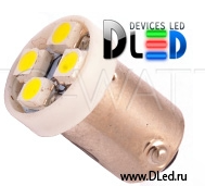 Светодиодная лампа T4W BA9S - 4 SMD3528 0.4Вт Белая