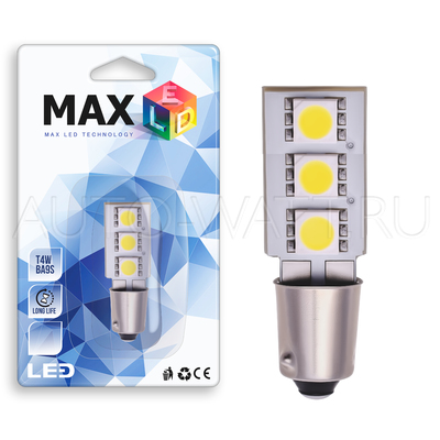 Светодиодная лампа T4W BA9S - 3 SMD5050 0.72Вт Белая