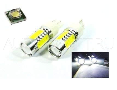 Светодиодная лампа W21/5W 7443 - 4 High-Power + Cree 9.5Вт Красная