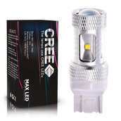 Светодиодная лампа W21/5W 7443 - 6 CREE Линза 30Вт