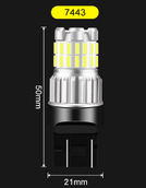 Светодиодная лампа W21/5W 7443 - Max-NEW 36Led Жёлтая