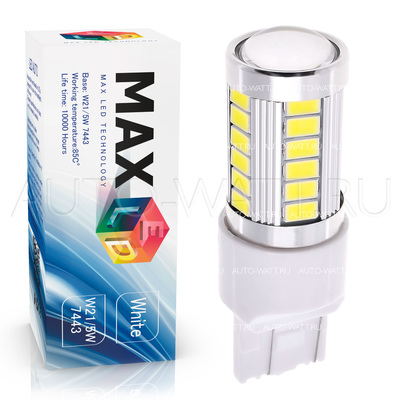 Светодиодная лампа W21/5W 7443 - Max-Road 33Led 13Вт Белая